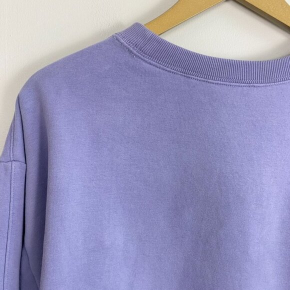 Athleta Purple Retroplush Crewneck Sweatshirt with Hidden Pocket - Picture 9 of 10